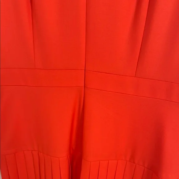 J. Crew Orange Crepe Wool Midi Dress with Cap Sleeves - Picture 7 of 8